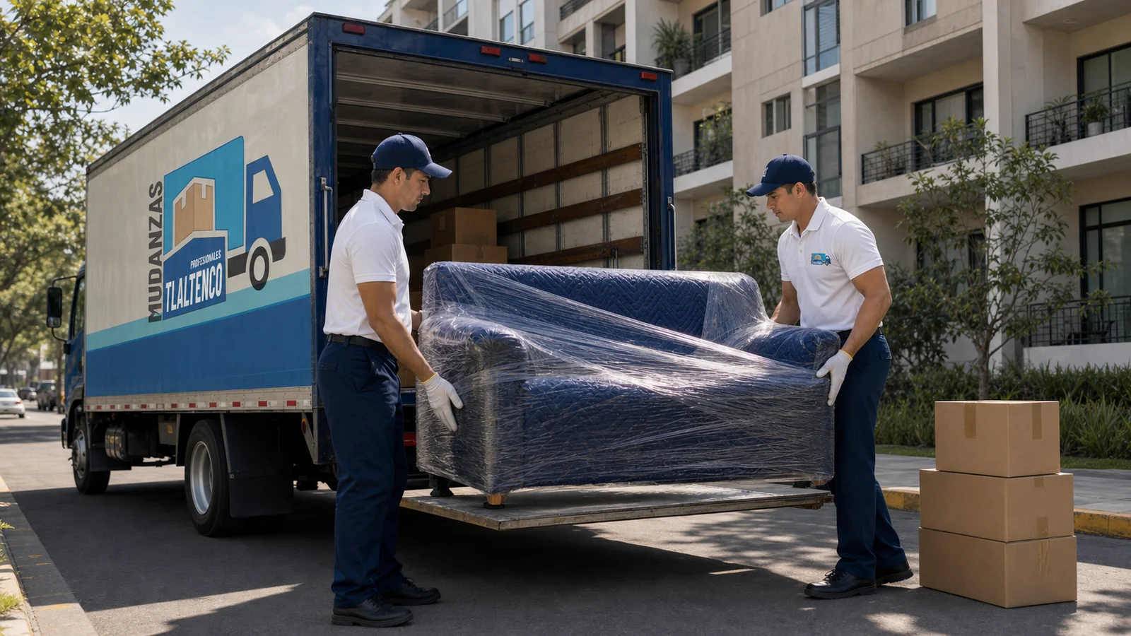 Mobiliario preparado para una mudanza residencial completa